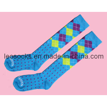 Calcetines largos de algodón para mujeres / damas (DL-SKT-16)